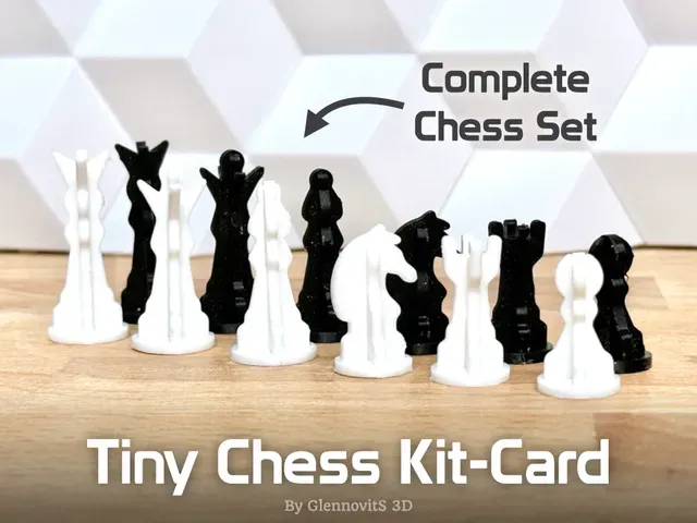 Tiny Chess Kit-Card (compact and modern 3D puzzle set) — Фото 7 из 9