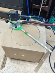 Router Circle Jig - Festool OF1400 or other Template Guide mounted Router