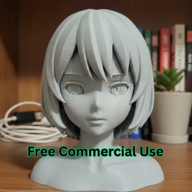 Anime Girl Face – Head Only