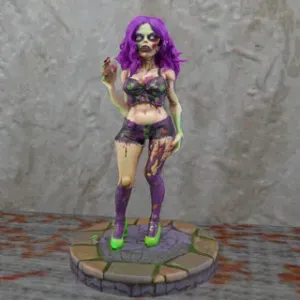 Tabletop TTRPG NPC Female Zombie (NoSupport) FDM ready