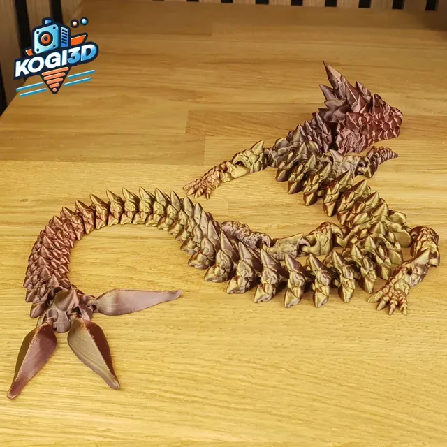Print in Place Fully Articulated Flexi Dragon — Фото 5 из 9