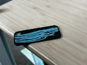 Traditional Ocean Wave Logo Key Chain Tag Imbedded NFC RFID