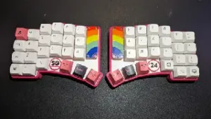 SG'24 - 2x 24 key split column staggered handwired keyboard
