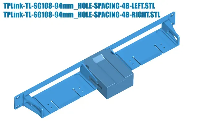 Modular 1U Relay Rack Mount for TP-Link TL-SG108 or Netgear GS308 8 port switches (with STEP file) — Фото 6 из 25
