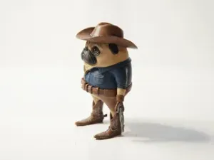 Cowboy Dog Figurine Animals 3D Printable