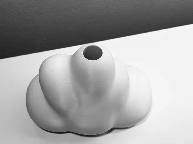 Cloud Vase – Modern Minimal 3D Printed Planter | Cloud Shape Desk Decor | Fast Print No Supports — Фото 8 из 8