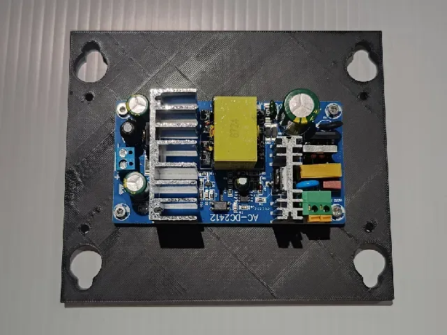 Recreator3D MK6 Base Plate for Daokai 24v or 12v Power Supply PSU (Cheap Amazon PSU)