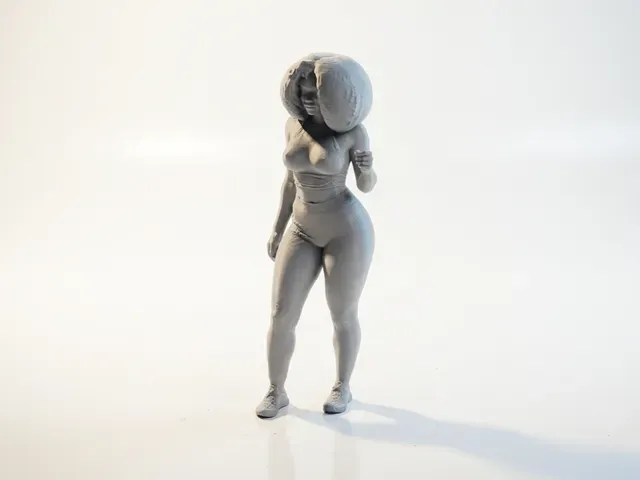 Athletic Woman Figurine Fitness Sports 3D Printable — Фото 2 из 5