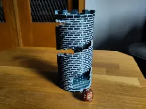 Open Brick Dice Tower