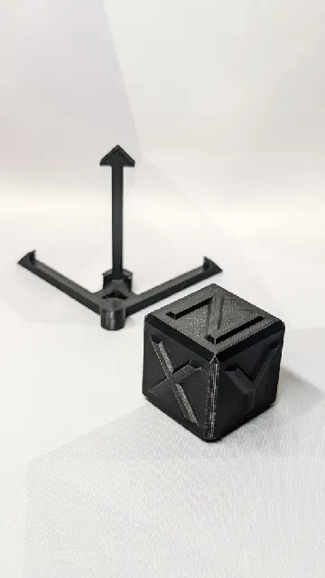 X, Y, Z Orientation Calibration Cube with Arrow Stand — Image 6 of 11