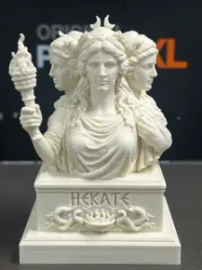 Hekate Bust – Triple-Faced Greek Goddess Statue STL
