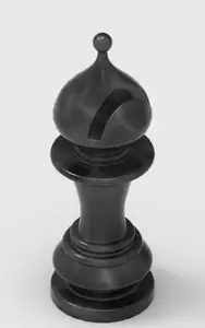 3D Printable Chess Bishop Elegant Game Piece for Play and Display