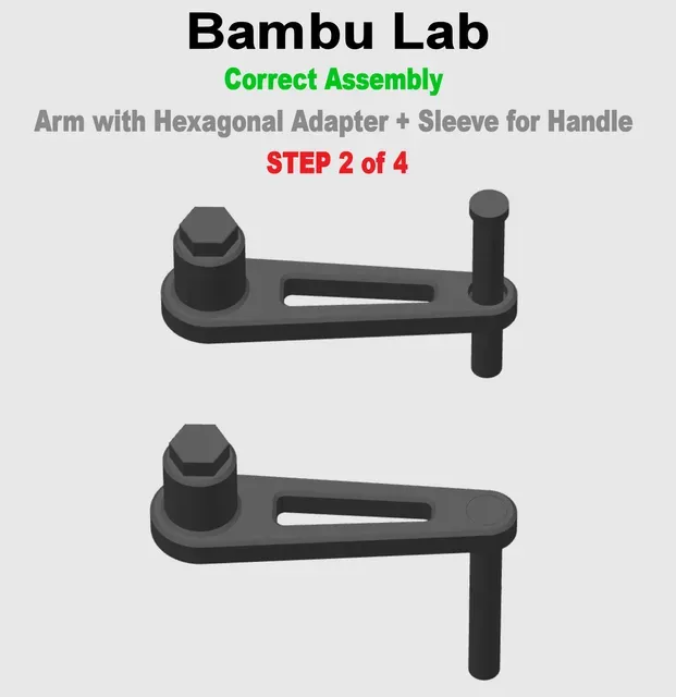 Handle for Manual Rewind and Hexagonal Adapter for Electric Screwdriver for Winder Spool Frame 2 - Modular Design and Winder Spool Holder with Bearings - Modular Design — Фото 4 из 6