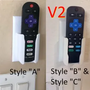 Roku Remote Holder Wall Plates v2