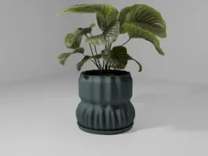 Ripple Plant Pot with Tray – Vase Mode Friendly