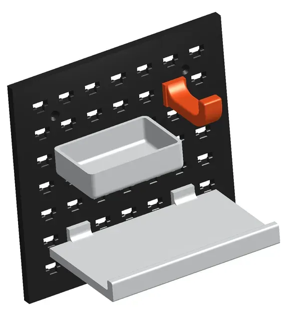 Modular Slide-Lock wall Mount Organizer (Core Starter Set) - Zero Wobble!
