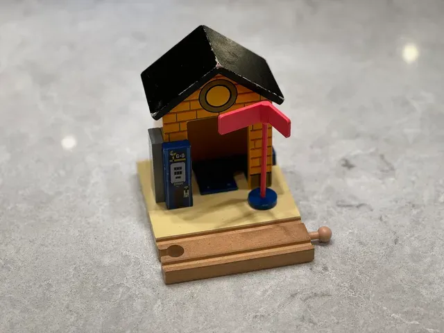 Replacement flag for toy train G&O gas station