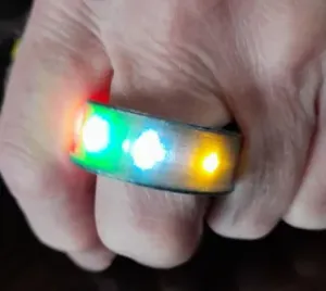 Rainbow LEDs in a Ring of Power