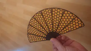 Hand Fan, Honeycomb Optic