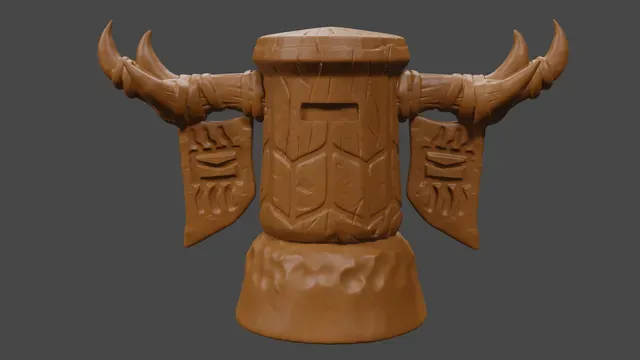World of Warcraft inspired, High Mountain Tauren Mailbox, Tabletop DnD miniature