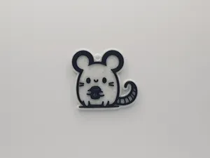 Cute Mouse with Coffee Keychain