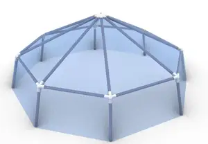Joints for cover of elevated bed (greenhouse)