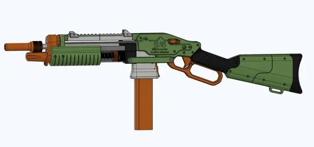 SLAB - Silly's Lever Action Blaster (Nerf Homemade) — Фото 15 из 25