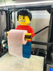 Scared face lego man toilet roll holder