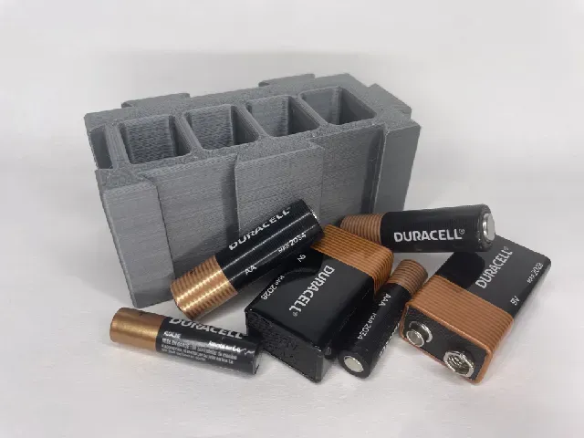 AAA, AA, or 9V Battery Organizer (Modular Dovetail Organization System) — Image 2 of 18