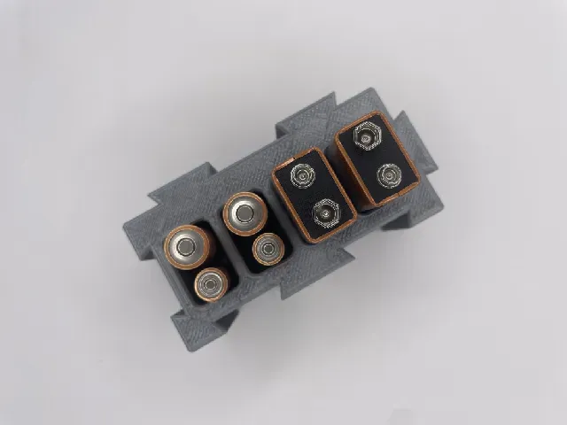 AAA, AA, or 9V Battery Organizer (Modular Dovetail Organization System) — Image 4 of 18