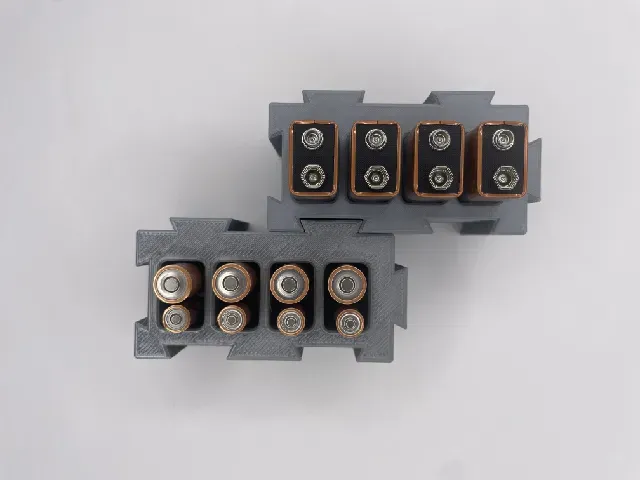 AAA, AA, or 9V Battery Organizer (Modular Dovetail Organization System) — Image 6 of 18