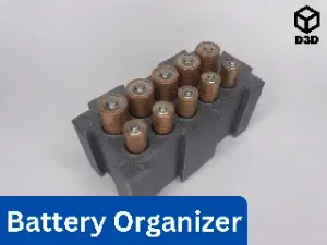 AAA and AA Battery Organizer Large (Modular Dovetail Organization System)