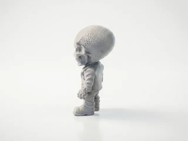 Goth Skeleton Figurine Movies & TV 3D Printable — Фото 5 из 5