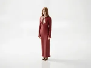 Night Gown Lady Figurine Female Figure 3D Printable