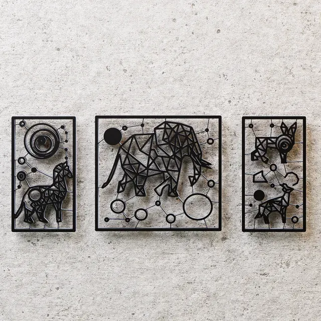Remix Minimalist Geometric Fauna