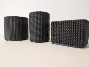Grippy Cups & Bin - Helical Knurling - TK1