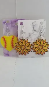 5 Softball Earrings