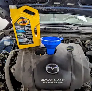 Funnel for Mazda 3 Skyactiv engine oil change