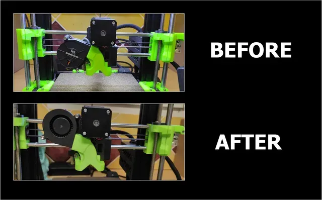 Delta-P fan duct V2-R2 for Prusa Mini bear extruder — Фото 2 из 5
