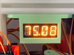 A four digit alphanumeric led display holder for an 8020 series 10 extrusion