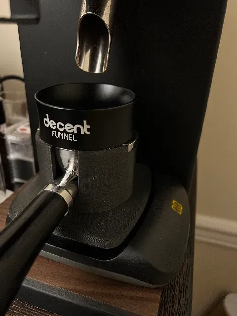 Skale magnetic tray and Decent portafilter holder