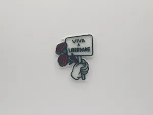 Hand holding Sign "Viva a Liberdade" Keychain