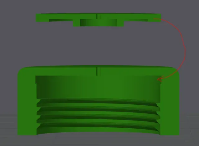 Fuel tank cap for Vari Zongshen engines — Image 2 of 2
