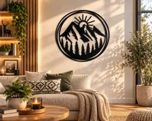 WallArt - Sun Mountains Nature