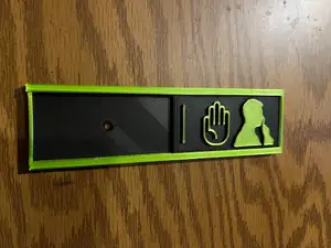 Sliding "Live" Streaming Sign With Shhh Icon