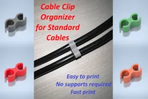 Cable Clip Organizer for Standard Cables