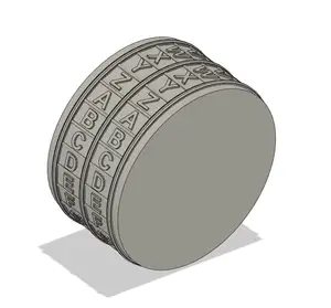 Caesar Cipher Decoder Ring - English Alphabet Letters - Revision C - Letters Rolated