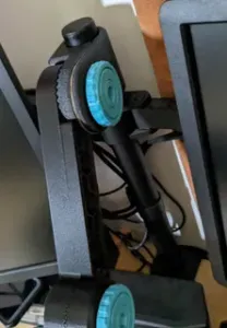 Clamp mount for monitor stand pole