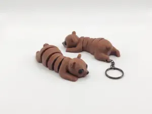 Cute Flexi Bear + Keychain