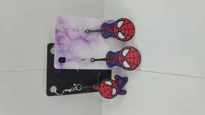3 Spiderman Earrings/ Keychains